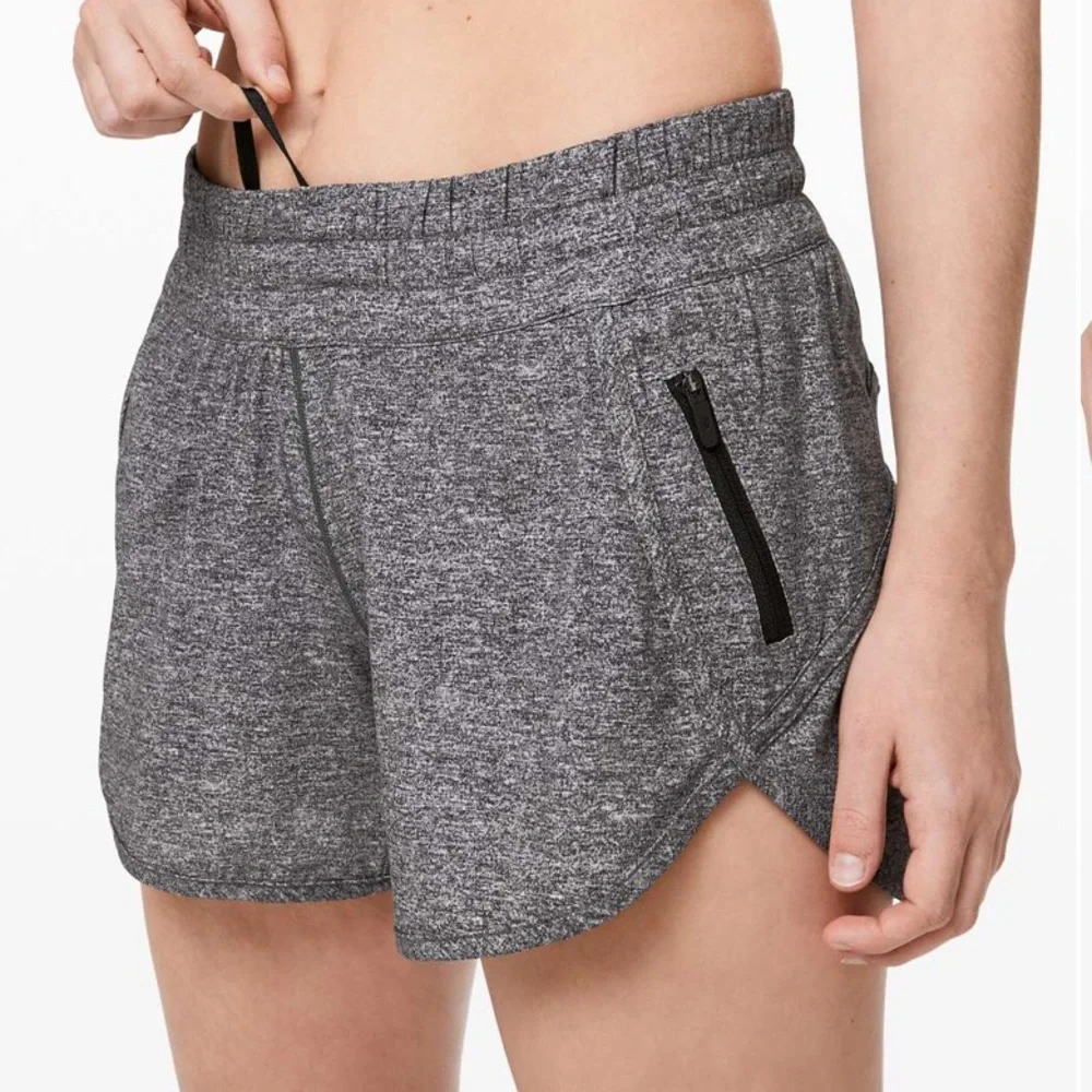 Lululemon Athletica Gray Athletic Shorts with Elastic Waistband - Picture 1 of 9